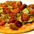 Receita Pizza de Berinjela, Abobrinha e Tomatinho Confit