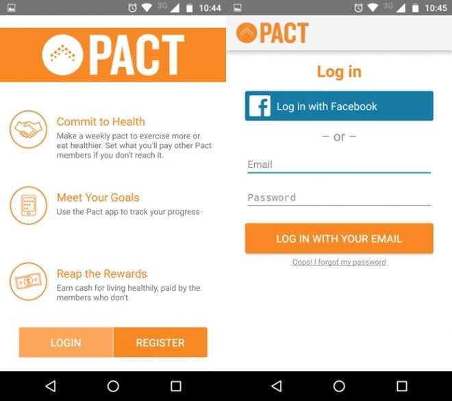 aplicativo pact paga para fazer exercício