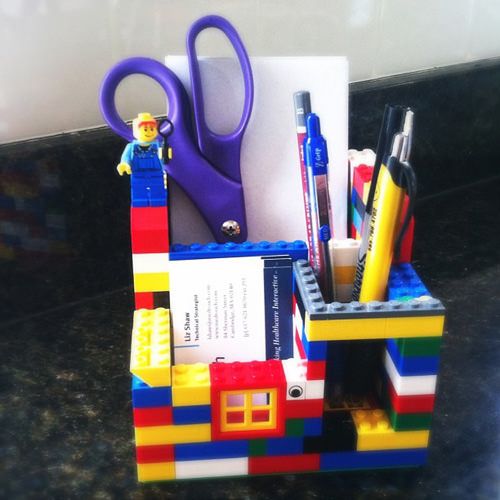 Porta canetas de Lego