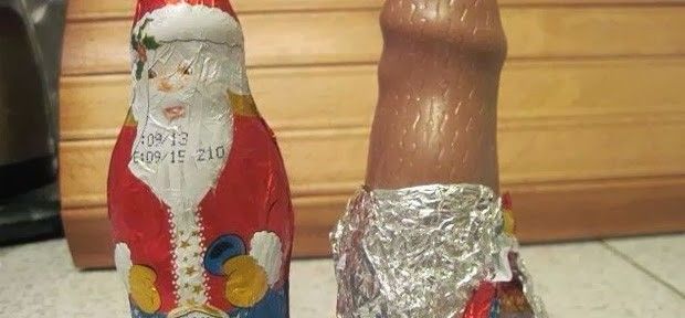 Papai Noel de Chocolate lembra órgão sexual e vira piada na internet