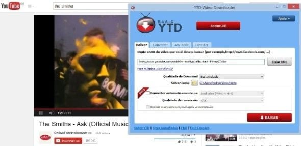 Programa para baixar vídeos do YouTube: 'YTD Video Download'