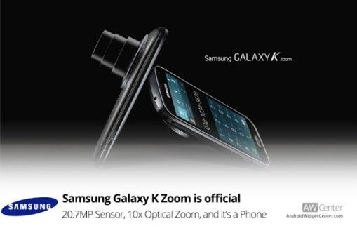 Smartphone Samsung Galaxy K Zoom conta com Android 4.4 (KitKat) e super câmera de 20.7MP