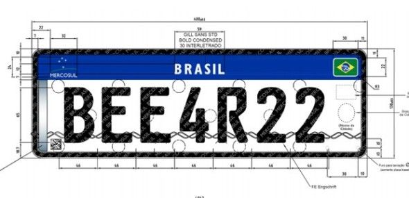Carros brasileiros terão novas placas padrão Mercosul a partir de 2016