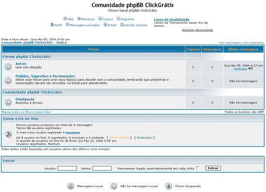 F�rum de Suporte phpBB2