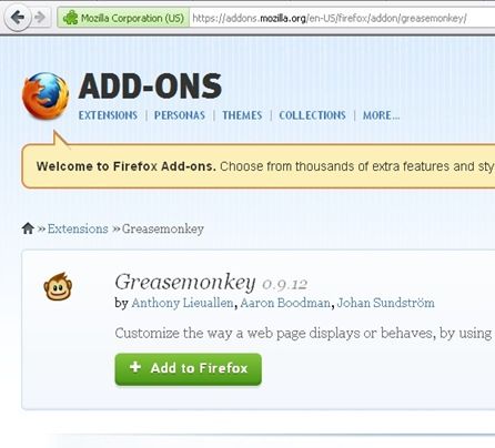 Download Greasemonkey 0.8 - Baixar no ClickGrátis