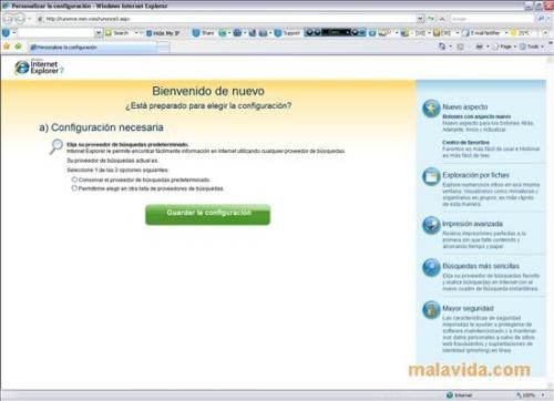 Restaurar internet explorer windows 7