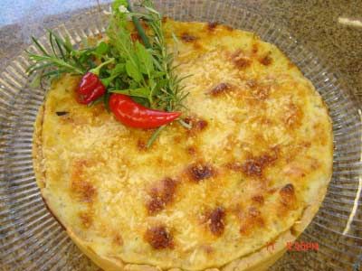 Receita Quiche de Fubá e Pinhão