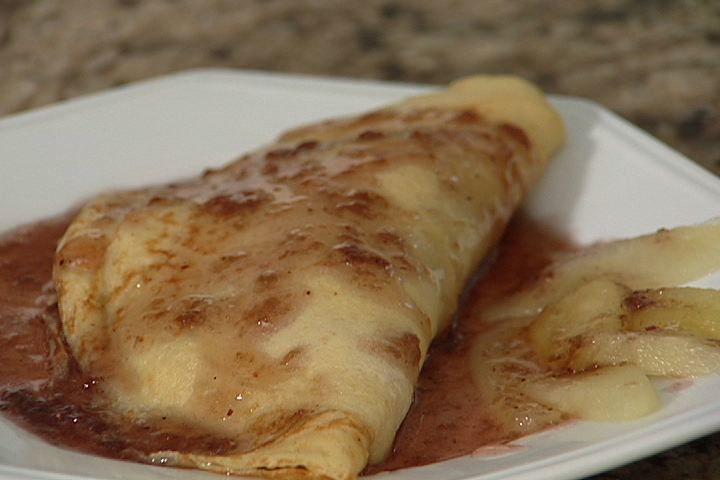 Receita Crepe de Maçã