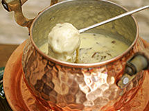 Receita Fondue de Queijo com Shitake e Mini Batatas