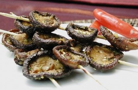 Receita Espetinhos de Shiitake Light