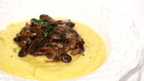 Receita Polenta com Ragu de Cogumelos