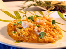 Receita Risoto de Abóbora e Camarão