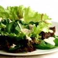 Receita Salada de Folhas Verdes Variadas com Molho de Salmão
