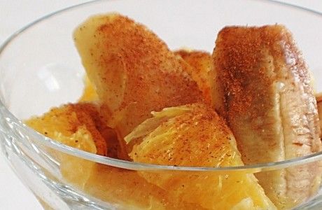 Receita Banana e Laranja Carameladas com Gengibre Diet