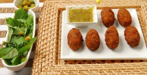 Receita Bolinho de Arroz Jambu