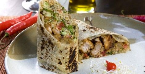 Receita Kathi Roll - Lombo com Tabule