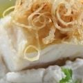 Receita Cubo de Bacalhau ao Vapor Sobre Purê de Inhame Trufado