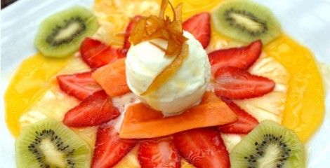 Receita Carpaccio de Frutas com Sobert de Limão