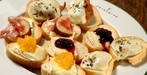 Receita Bruschetta de Parma e de Brie