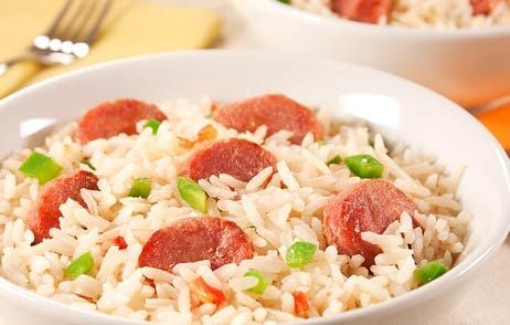 Receita Arroz com Linguiça