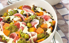 Receita Salada de Abóbora com Presunto Cru