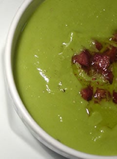 Receita Creme de Ervilha com Bacon