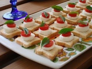 Receita Canapés de Mussarela