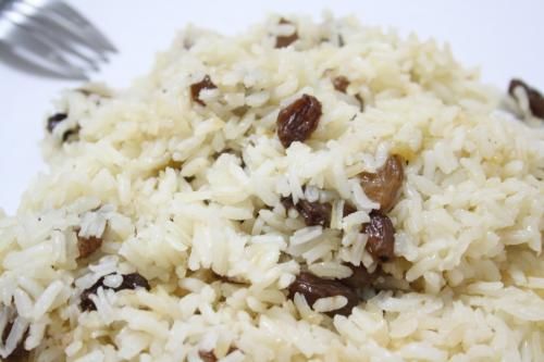 Receita Arroz com Passas