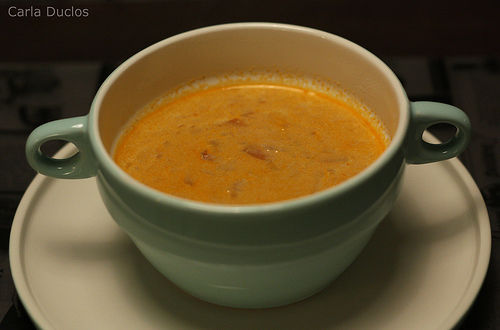 Receita Sopa de Camarao com Farinha de Tapioca e Castanha-do-para