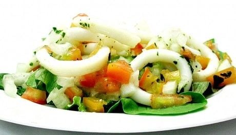 Receita Salada com Lulas ao Vinagrete