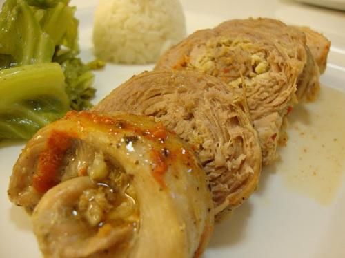 Receita Rolinhos de Porco com Maçã e Marmelo