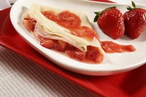 Receita Crepe de Morangos Light