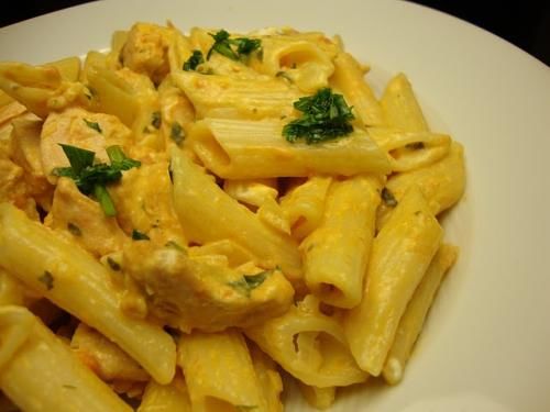 Receita Penne com Salmão e Queijo-creme