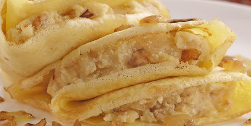 Receita Crepe Recheado com Abacaxi