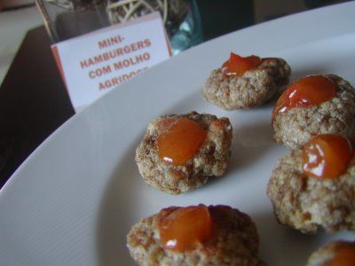 Receita Mini-hamburguers com Molho Agridoce