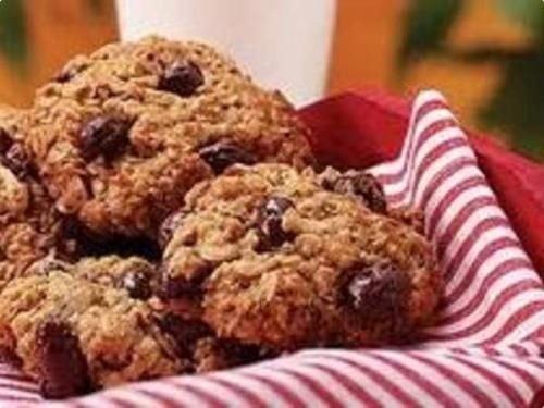 Receita Cookies de Aveia com Gotas de Chocolate