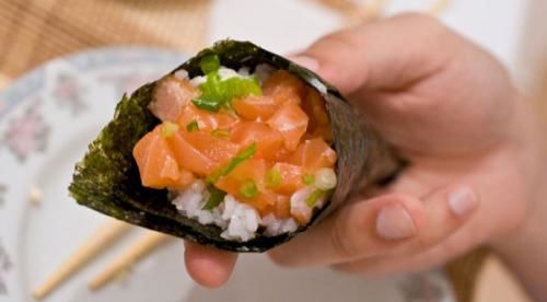 Receita Temaki Salmão e Temaki Skin