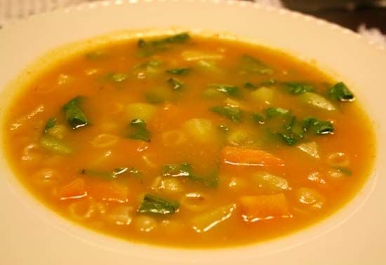 Receita Sopa de Legumes Batida