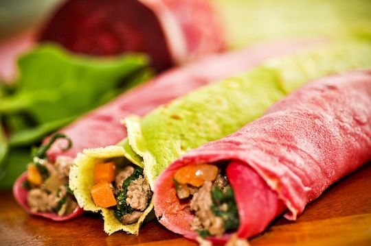 Receita Panquecas Coloridas