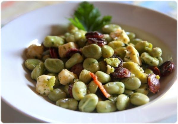 Receita Salada de Favas