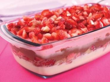 Receita Gelado de Morangos