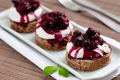 Receita Canapé de Cheesecake Wickbold