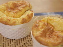 Receita Soufflé de Queijo Minas Curado e Bacon