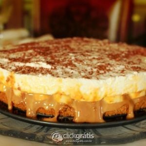 Receita Torta de Banana com Doce de Leite