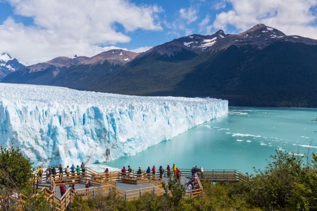 Turismo na Argentina em Perito Moreno paisagem com neve
