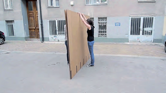 Móveis de papelão dobráveis mesa