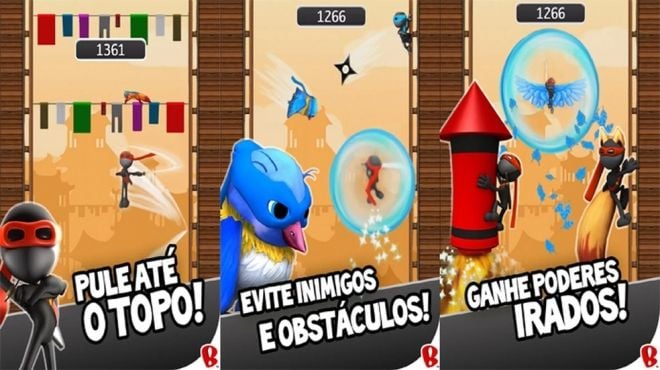 Jogos de ninja para celulares Ninjump