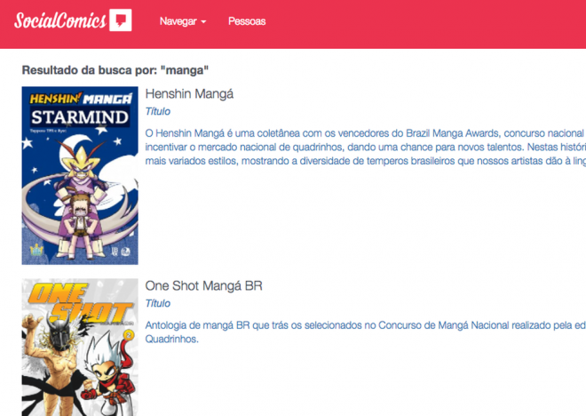 Sites de mangá online Social comics