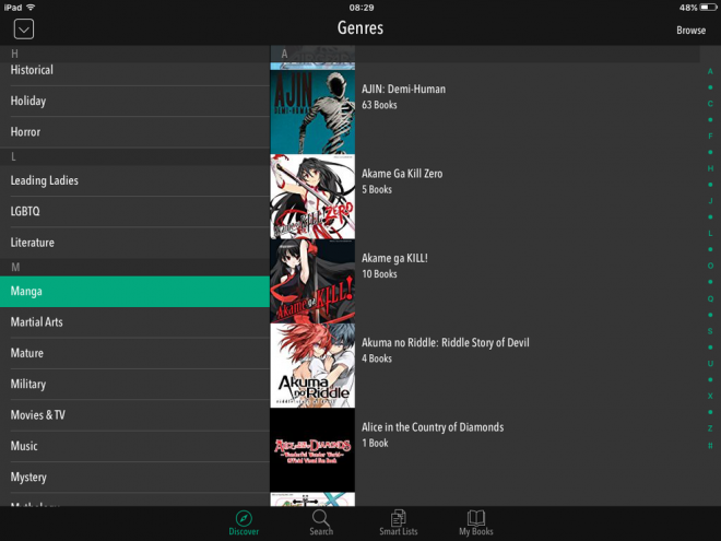 Sites de mangá online ComiXology