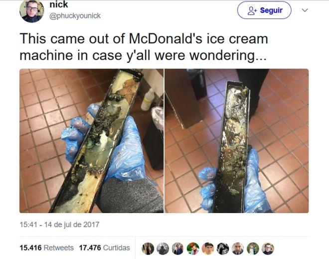 MC doald demite funcionario por foto nojenta publicada